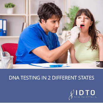 paternity testing in two different states