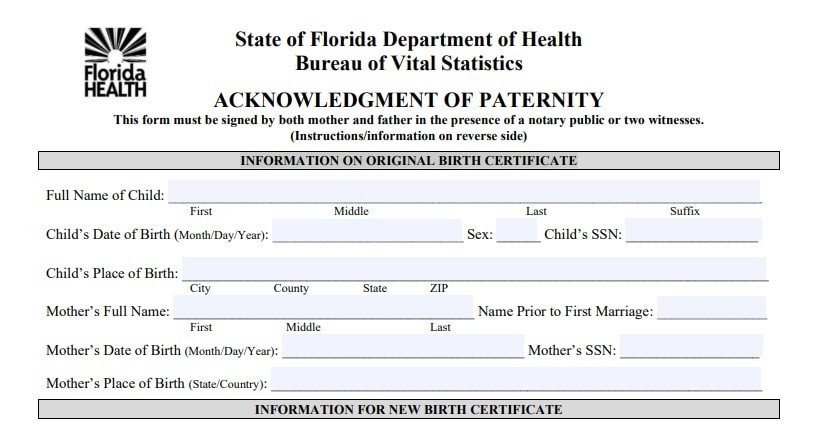 aop florida form