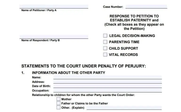 Paternity Petition